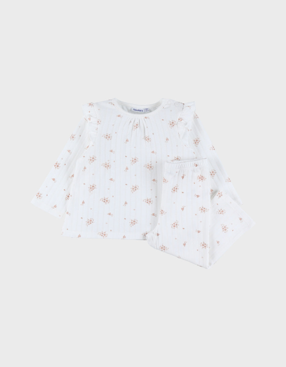 Pyjama bébé, coton fantaisie vintage flower