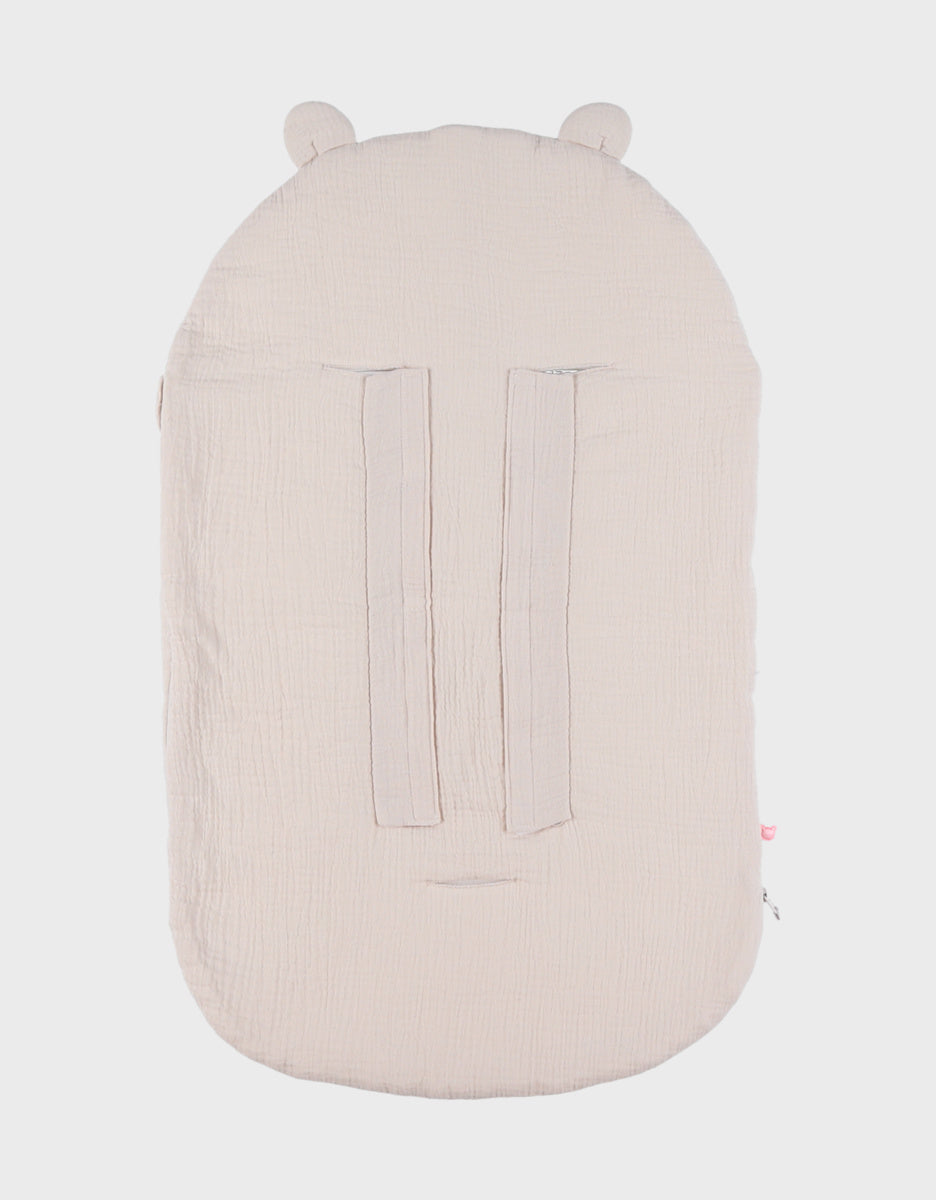 Nid d’ange, mousseline de coton bio beige