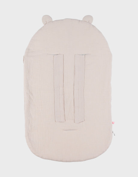 Nid d’ange, mousseline de coton bio beige