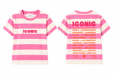 T-shirt ICONIC ligné Rose