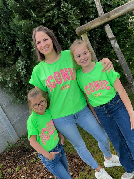 T Shirt Iconic Club Vert Fluo
