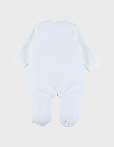Pyjama dors-bien en velours blanc Babou