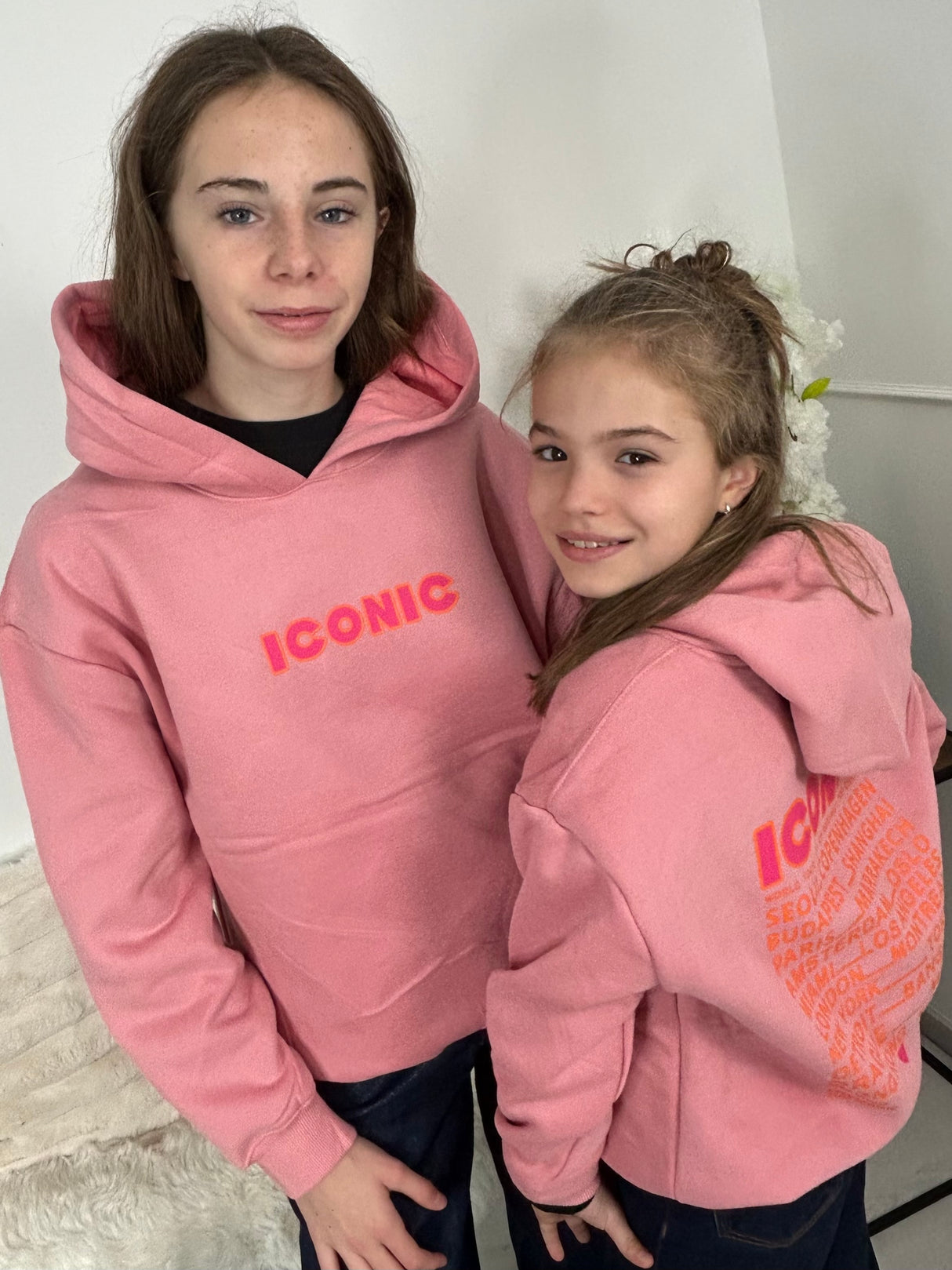 Sweat capuche ICONIC Rose