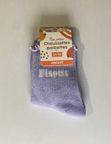 Chaussettes à paillettes BISOUS Lila