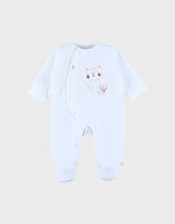 ° Pyjama bébé en velours avec broderie chat •