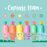 Mini surligneurs (6pack) Carotte