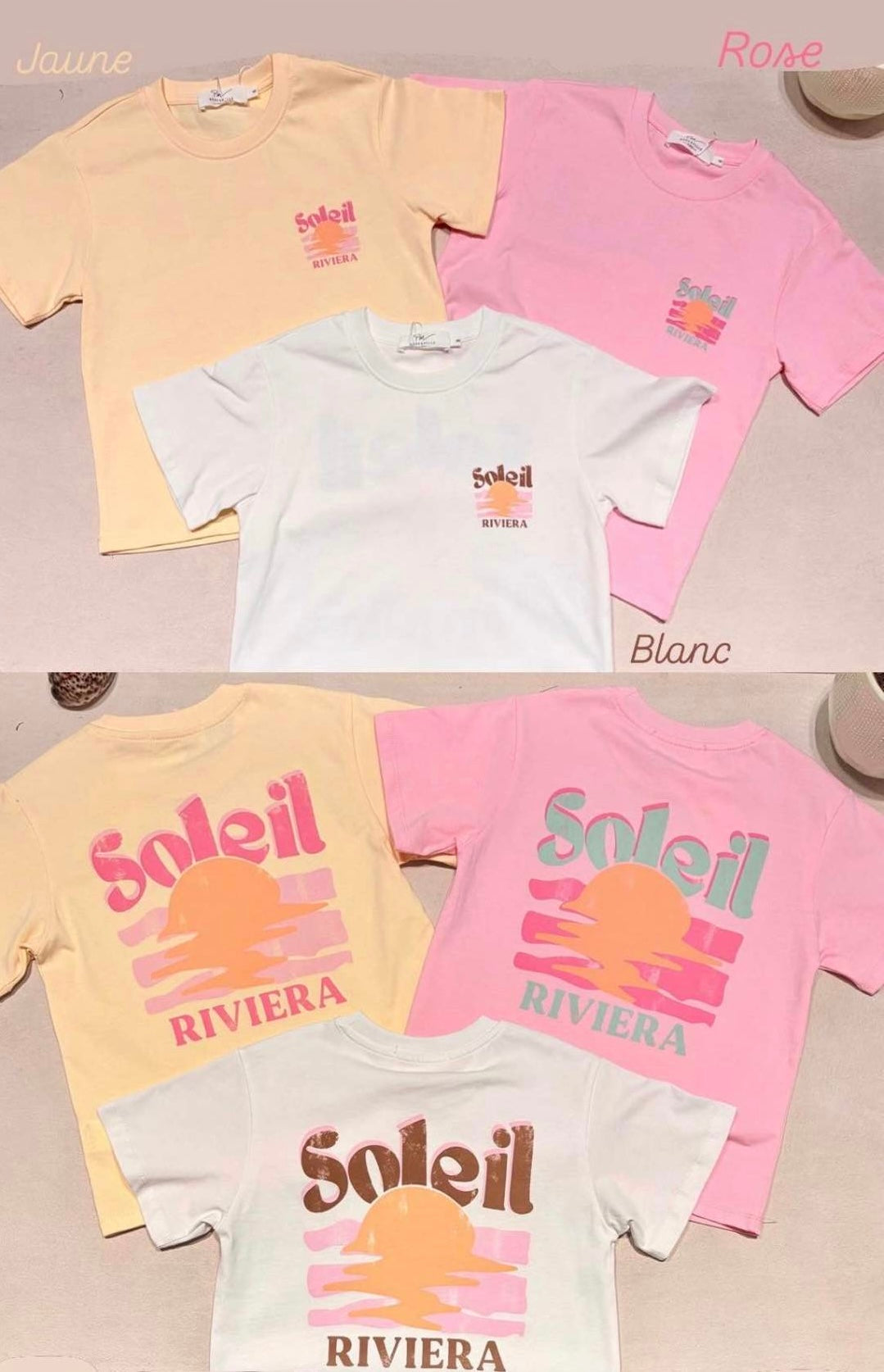 T-shirt Soleil Riviera Rose