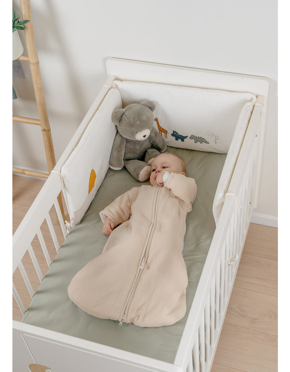 Gigoteuse nomade, mousseline de coton bio beige