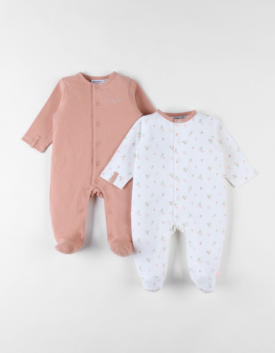 Pyjama’s (2pack) Terracotta/écru