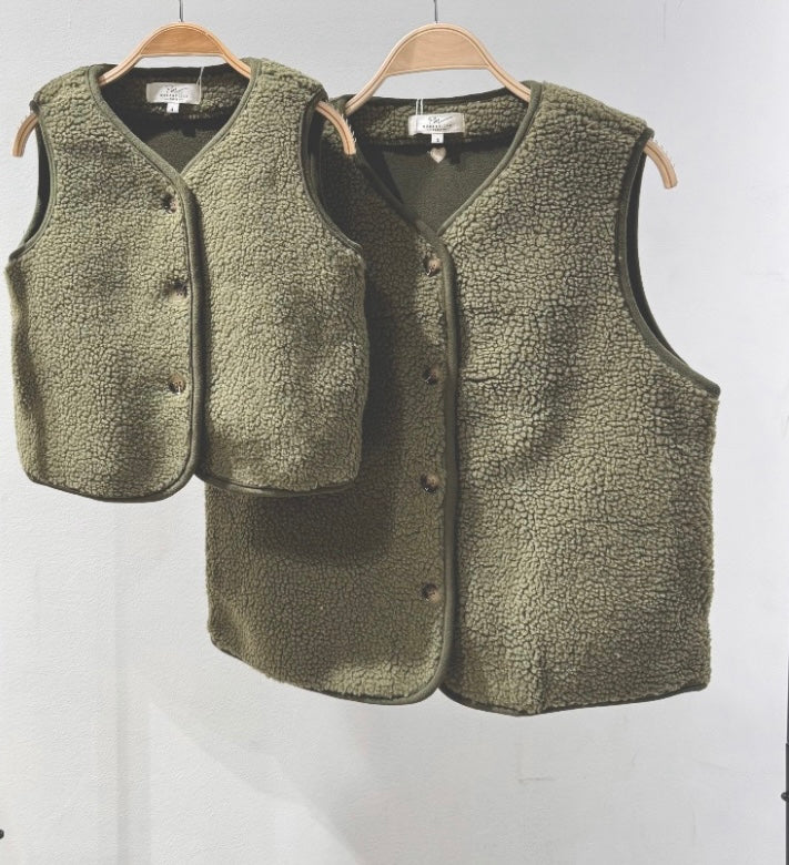 Gilet cœur KAKI