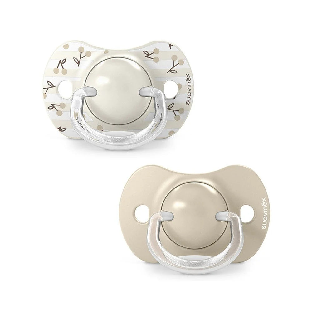 LOT DE 2 SUCETTES SYMETRIQUES SXPRO 0/6M BIRDIES BEIGE