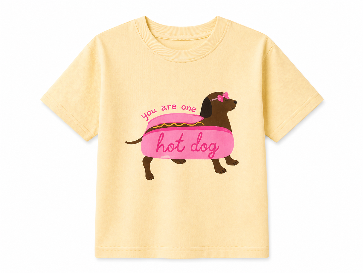 T-shirt TECKEL Jaune