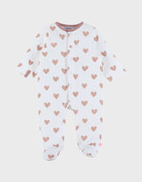 Pyjama bébé, coton cœur