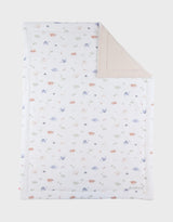 Couverture bébé 75*100cm, mousseline de coton bio dino