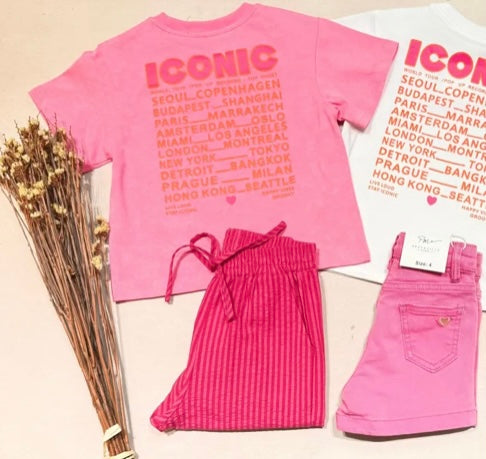 Pantalon RAYÉ Fuchsia