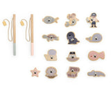 Jeu de pêche en bois