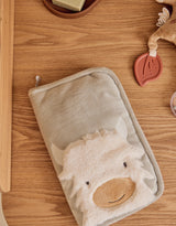 Protège carnet de santé fausse fourrure verte - Fluffy