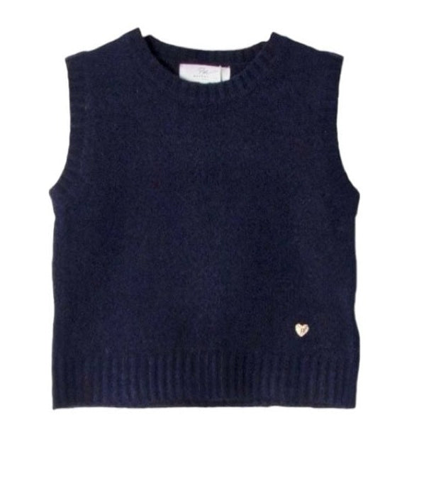 Pull sans manche cœur MARINE