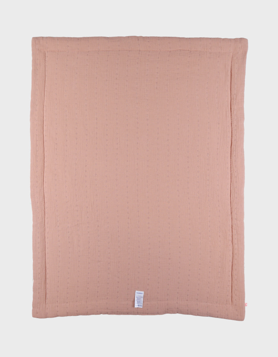 Couverture bébé 75*100cm, mousseline de coton bio fleurs d’antan