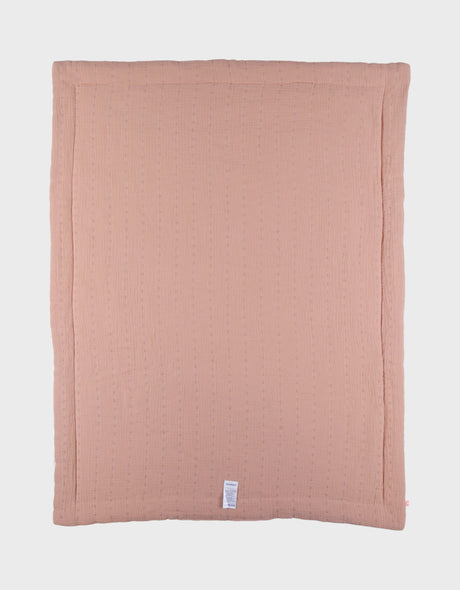Couverture bébé 75*100cm, mousseline de coton bio fleurs d’antan