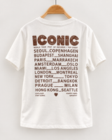T-shirt ICONIC Bandana Blanc/chocolat