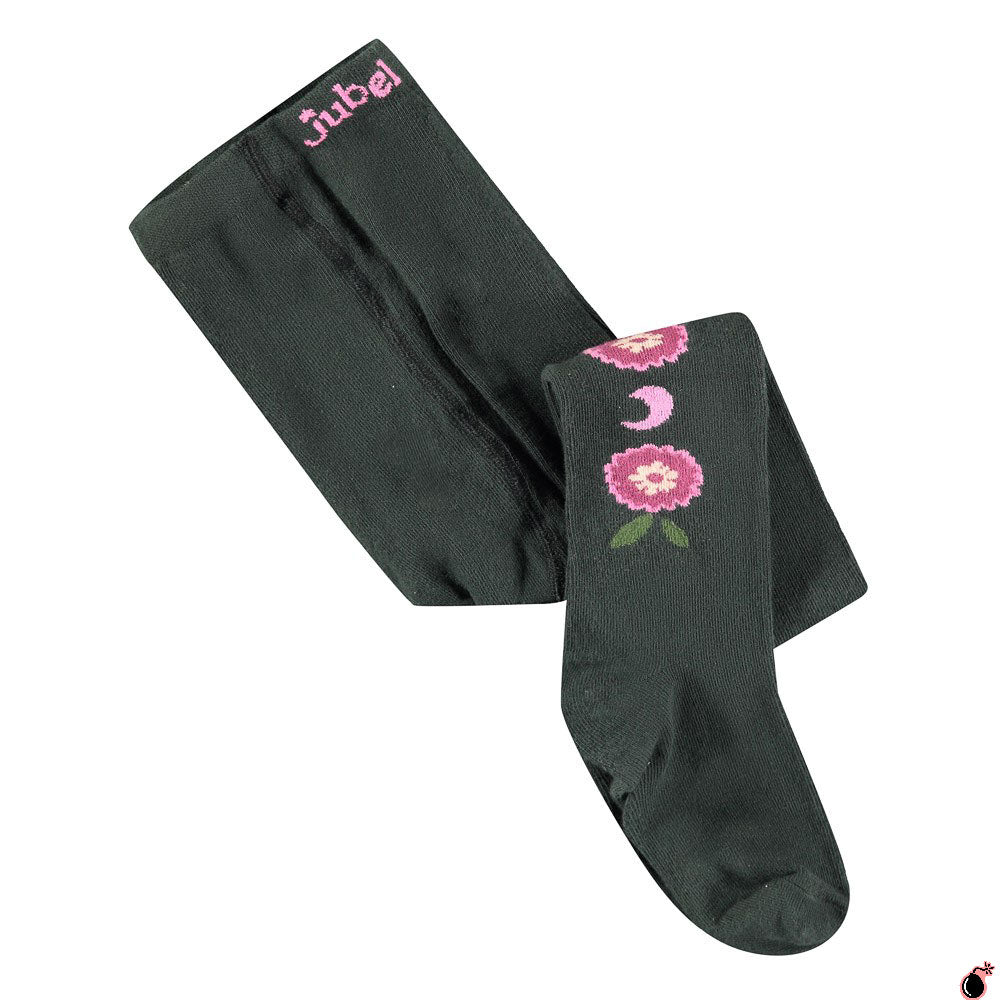 Collants Moon Flowers Gris
