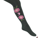 Collants Moon Flowers Gris