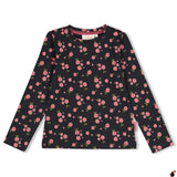T shirt Moon Flowers Gris