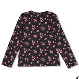 T shirt Moon Flowers Gris