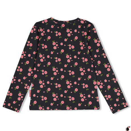 T shirt Moon Flowers Gris