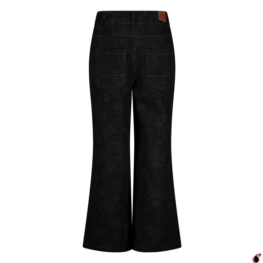 Jeans Moon Flowers Gris