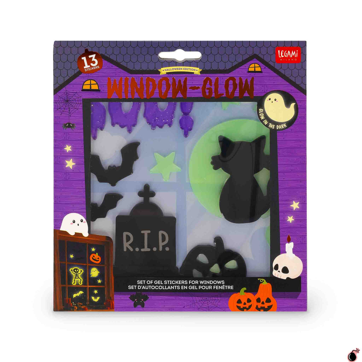 Stickers gel fenêtre Boo!