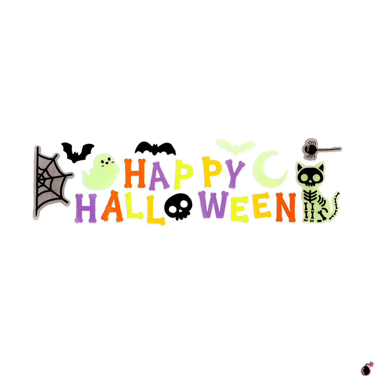 Stickers gel fenêtre Happy Halloween