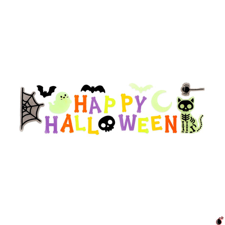 Stickers gel fenêtre Happy Halloween
