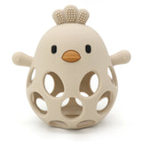 ° Balle de dentition poussin en silicone – beige °
