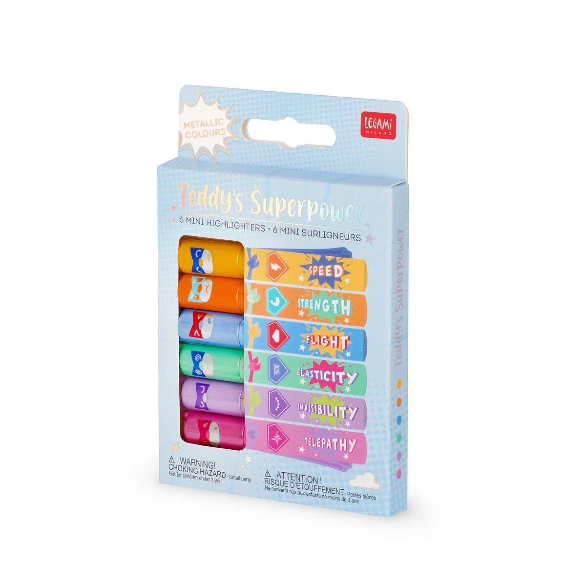 Set de 6 mini surligneurs  - TEDDY BEAR