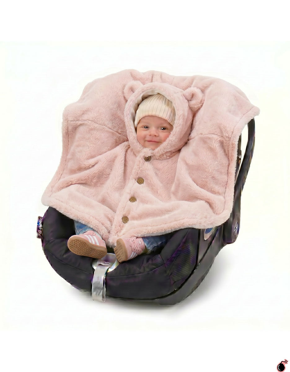 Poncho Hiver Rose