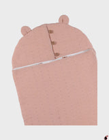 Nid d’ange, mousseline de coton bio rose