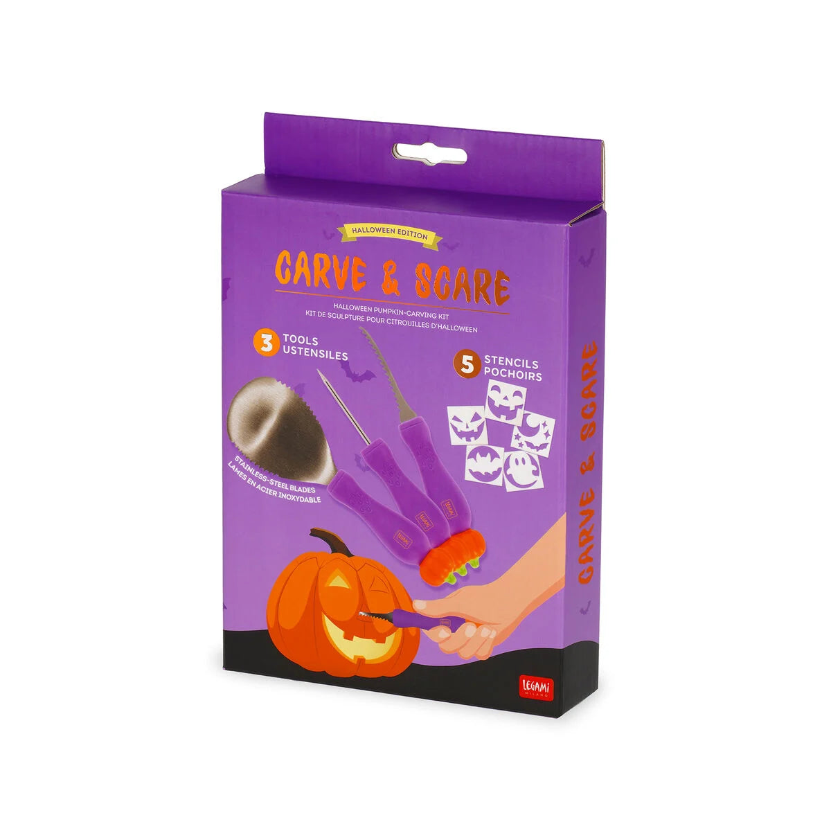 Kit de Sculpture HALLOWEEN  pour Citrouille - Carve & Scare