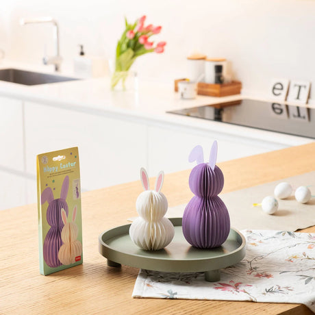 Set de 2 Petits Lapins Pliables en Papier - Hoppy Easter