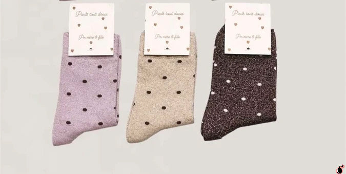 Chaussettes à paillettes Petits points