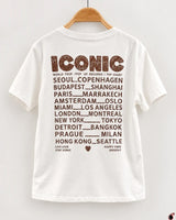 T-shirt ICONIC Bandana Blanc/chocolat
