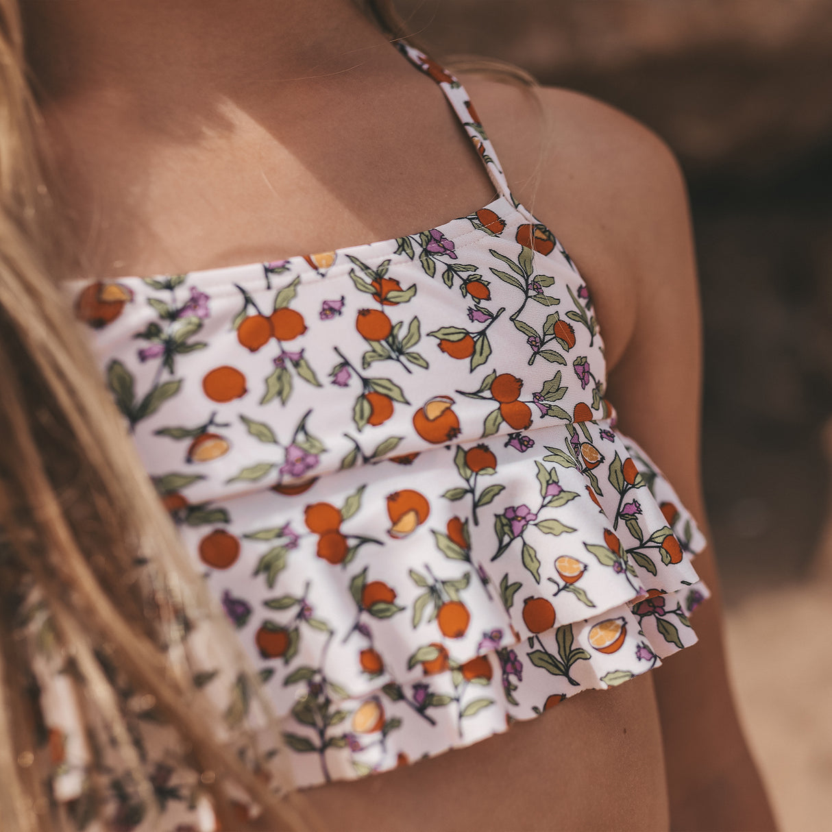 Maillot Néréa Blanc orangé