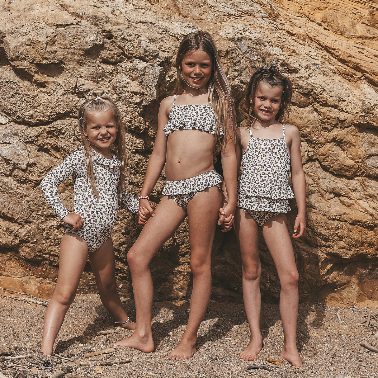 Maillot Riva fleuri lila