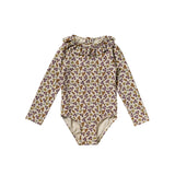 Maillot Taïs fleuri lila