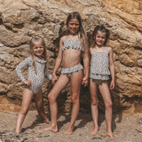 Maillot Taïs fleuri lila