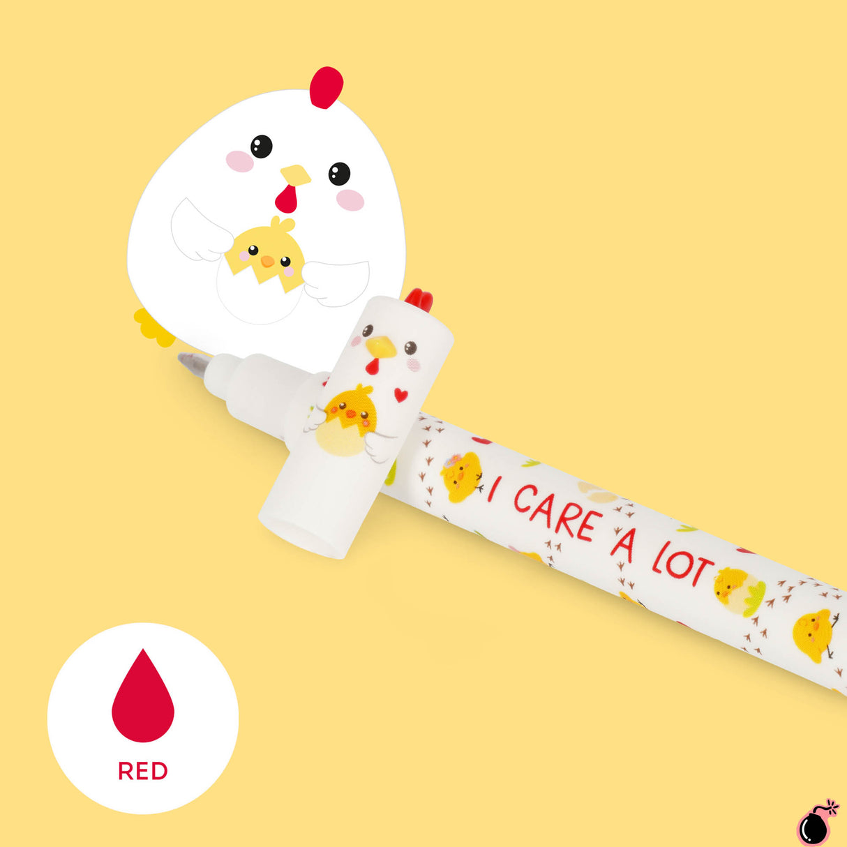 Stylo effaçable Poule
