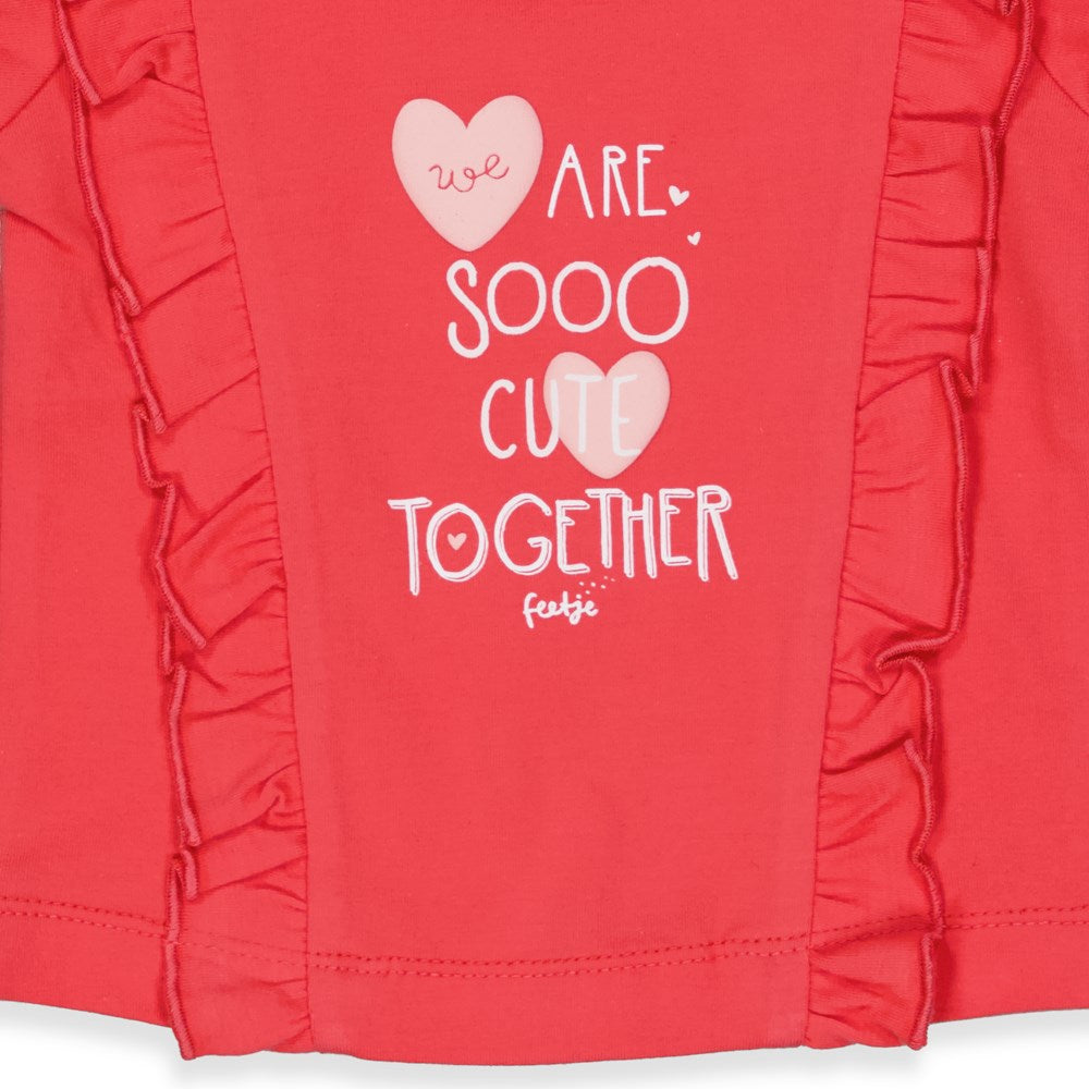 T shirt été Sooo Cute - Feetje - Rouge