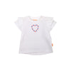 T shirt Heart Ruffles Blanc